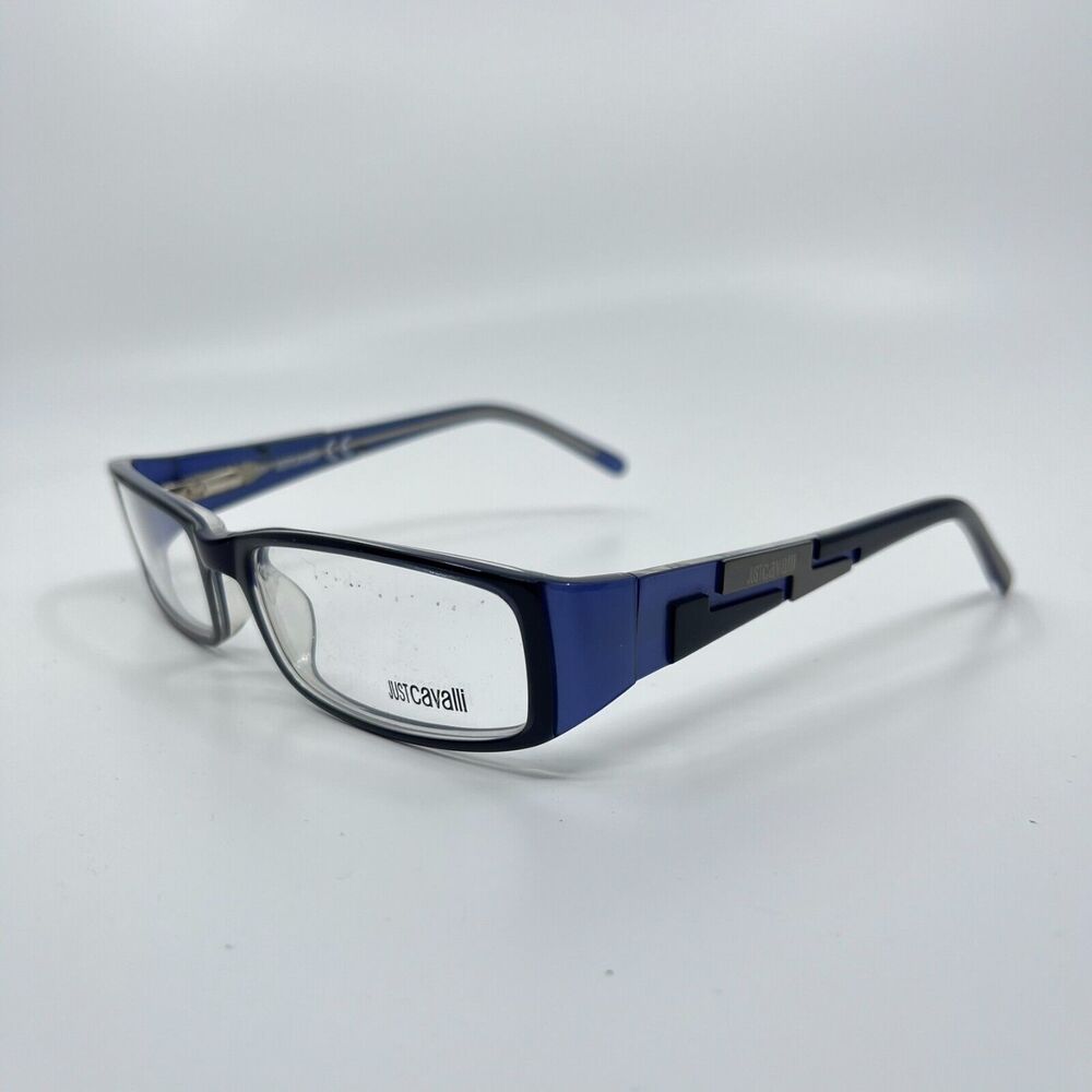 JUST CAVALLI mod JC298 col 092 sz‎ 52/16 Eyeglasses Frame Black Blue H6772